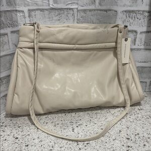 Anthropologie Cream Shoulder Bag